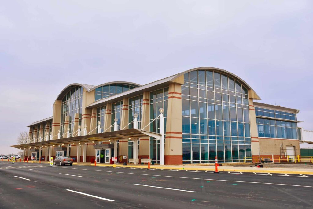 Exterior image of MidAmerica Airport terminal building